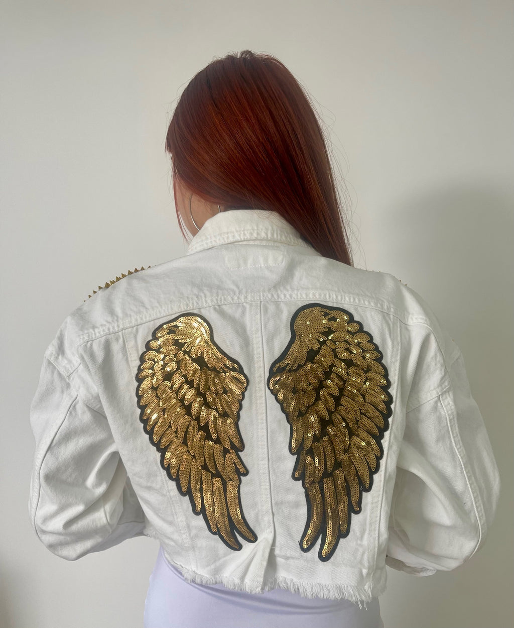 Chaqueta denim cropped statement