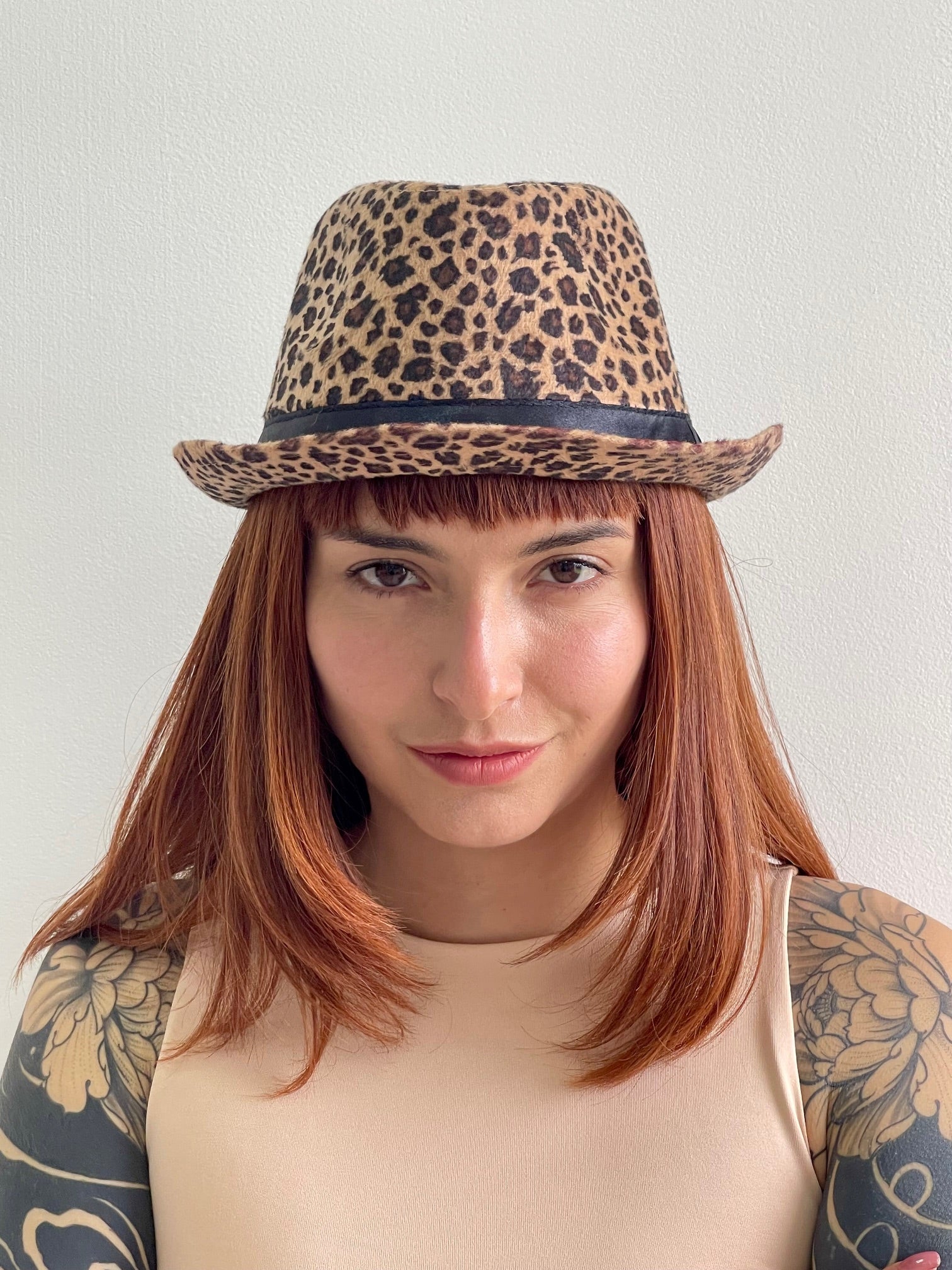 Sombrero animal print café