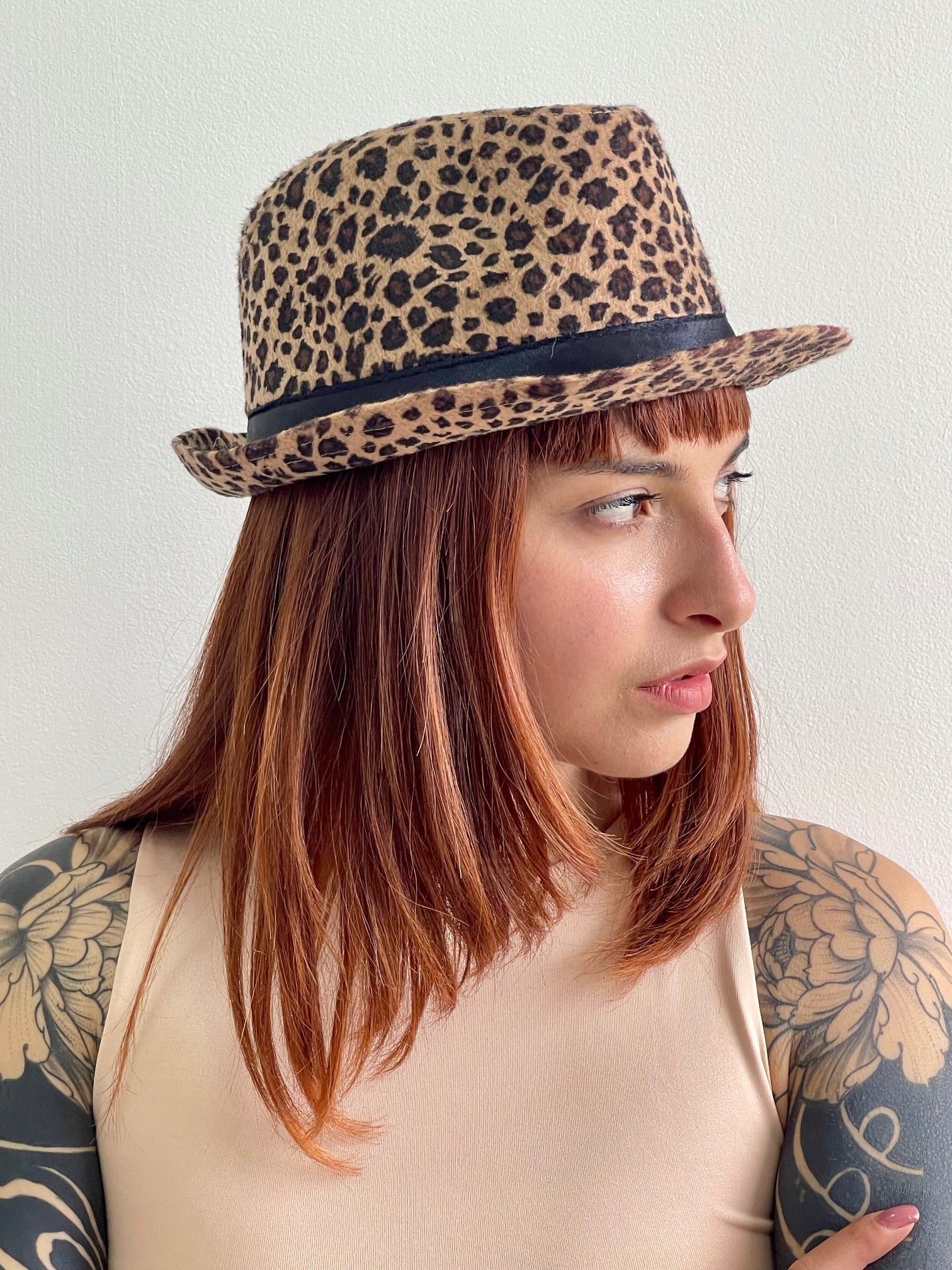 Sombrero animal print café