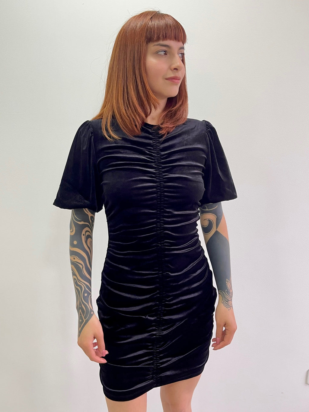 Vestido velvet resortado