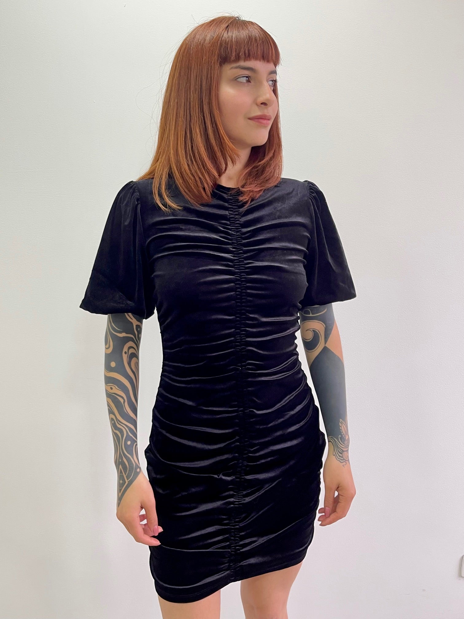 Vestido velvet resortado