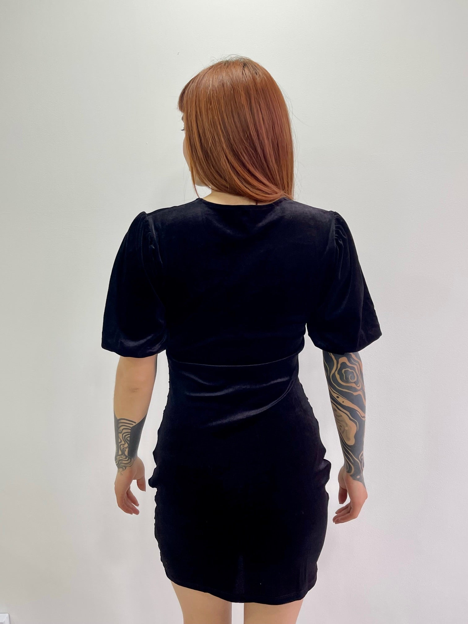 Vestido velvet resortado