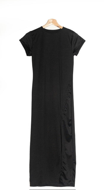 Vestido de abertura negro